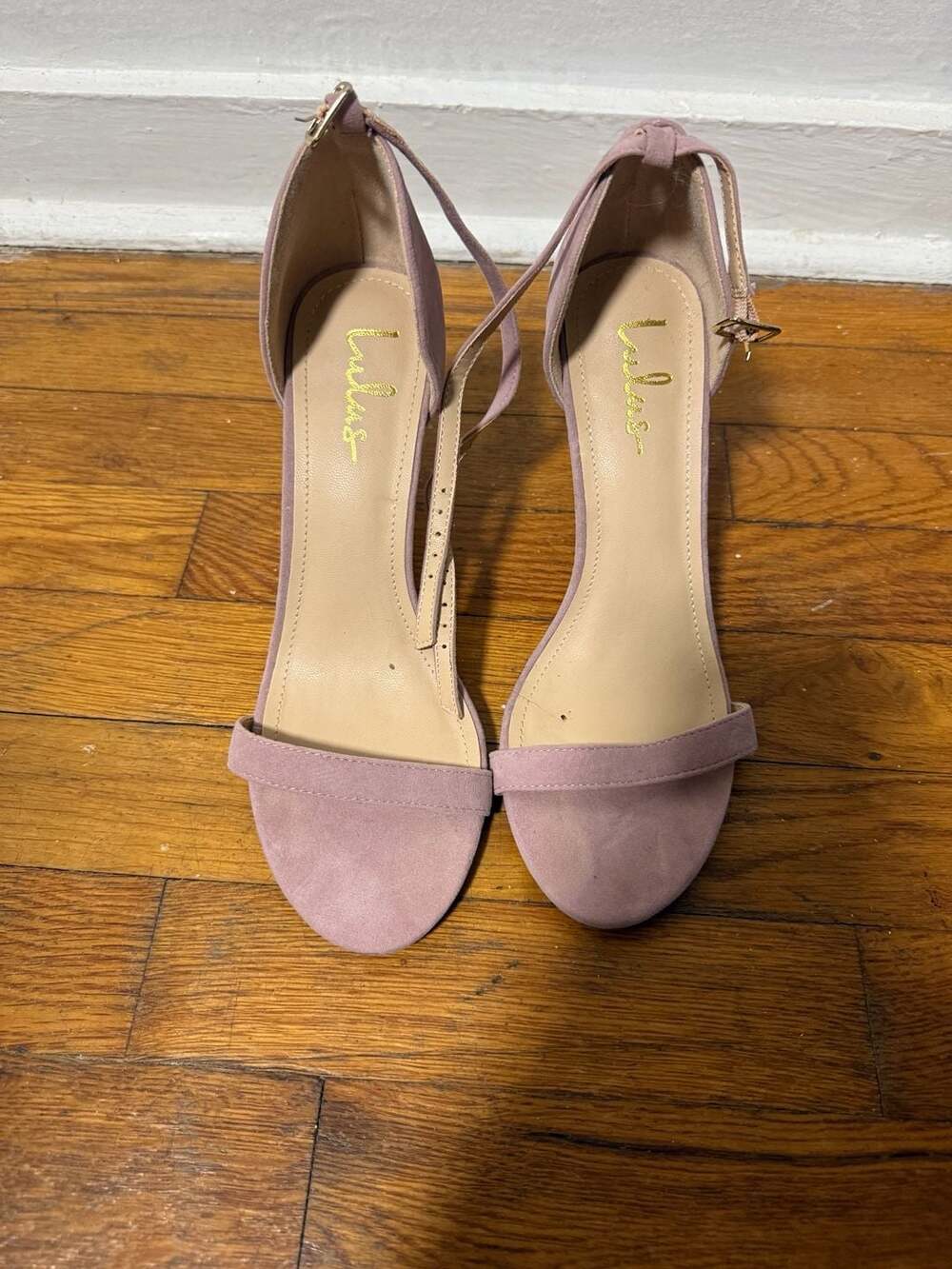 Lulus Strappy Stiletto Heel Size 7 Mauve Suede